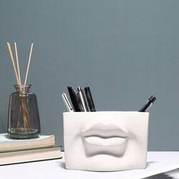 Lips Shaped Minimalistic Ceramic Vase-image-69