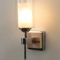 Wooden Glass with Metal Wall Light-image-24