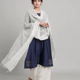 Micro Print Dupatta with Tessels-picture-22