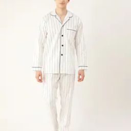 Men Striped Regular Fit Loungewear Set-picture-28