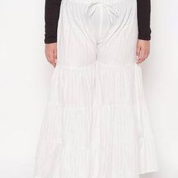 Striped Shararas with Elasticated Drawstring Waist-image-27