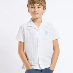 Boys Star Print Relaxed Fit Shirt-image-31