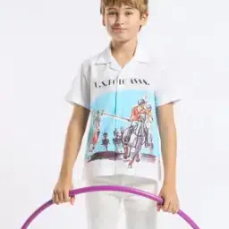 Boys Graphic Print Regular Fit Shirt-image-70