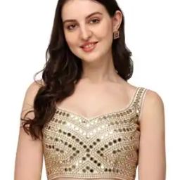 Women Embroidered Back Open Blouse-image-3