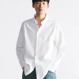 Men Tailored Fit Cotton Shirt with Patch Pocket-image-43