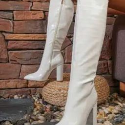 Women Knee-Length Boots with Synthetic fibre upper-image-5