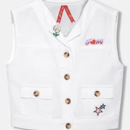 blue giraffe Girls Regular Fit Top with Welt Pockets-picture-16