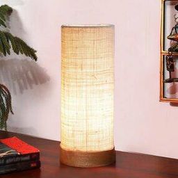 Jute Table Lamp with Wooden Base-image-29