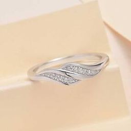 925 Sterling Silver Rhodium-Plated Band Ring-image-6