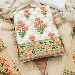Women Floral Print 3-Piece Unstitched Dress Material-picture-21
