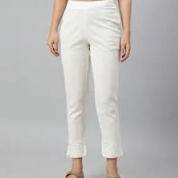 Women Slim Fit Flat-Front Pants-picture-14