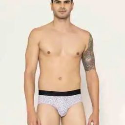 Men Typographic Print Briefs with Elasticated Waist-image-78