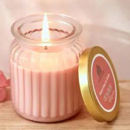 Refresh Scented Ribbed Jar Candle-image-5