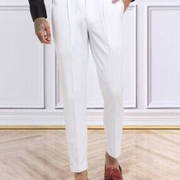 klotthe Men Pleated Slim Fit Trousers-picture-33