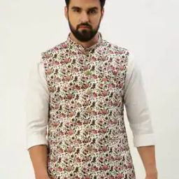 Floral Print Nehru Jacket-picture-27