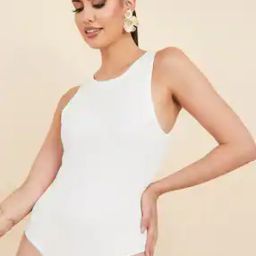 Ribbed Round-Neck Bodysuit-image-53