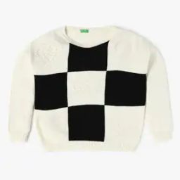 Girls Checked Regular Fit Sweater-picture-21