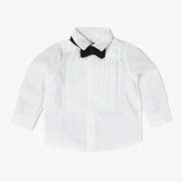 Boys Pintucks Shirt with Bow-image-92