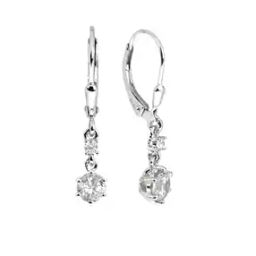 925 Sterling Silver American Diamond-Studded Dangler Earrings-image-72