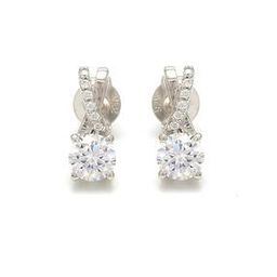 925 Sterling Silver Round American Diamond Solitaire Stud Earrings-image-69