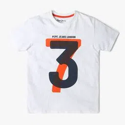 pepe jeans Boys Cadet Printed Regular Fit Crew-Neck T-Shirt-picture-0