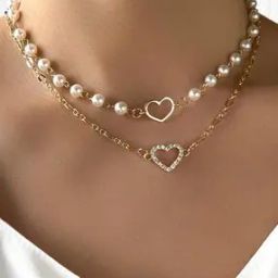 NSSK89-Gold-Plated Sone-Studded Necklace-image-1