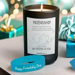 Exquisite Friendship Day Candle & Friendship Band Set-image-38