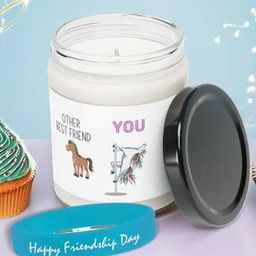 Jasmine Delight Friendship Day Scented Candle & Friendship Band-image-13