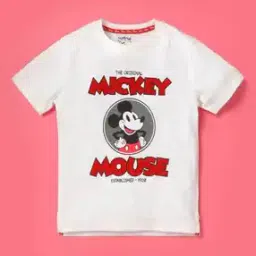 Mickey-Mouse Print Round-Neck T-shirt-image-18