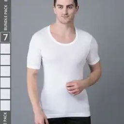 Men Pack of 7 Cotton Half Sleeve Vests-image-1