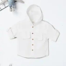 Boys Textured Hooded Shirt-picture-48