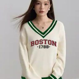 V-Neck T-Shirt with Full Sleeves-image-61