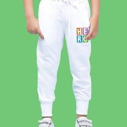 Boys Typographic Print Joggers with Elasticated Drawstring Waist-9