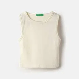 united colors of benetton Girls Ribbed Round-Neck Top -picture-38