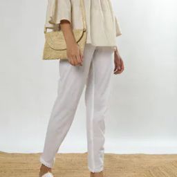 Cotton Pants with Elasticated Waist-picture-32