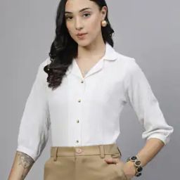 Women Textured Regular Fit Shirt-image-19