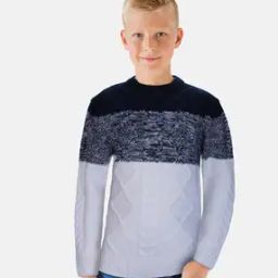 Cable-Knit Pullover with Ribbed Hem-76