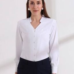 fithub Women Regular Fit Mandarin-Collar Shirt-picture-35