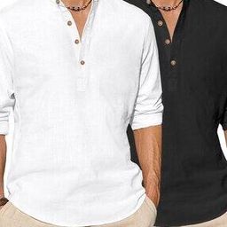 Men Slim Fit Short Kurta-image-86