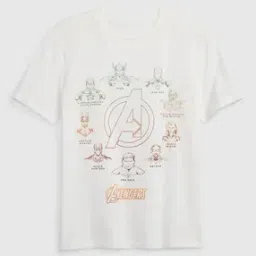 Boys Avengers Print Relaxed Fit Round-Neck T-Shirt-picture-10