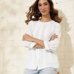 Women Round-Neck Pintuck Tunic-image-50