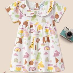 Girls Printed A-Line Dress-image-77