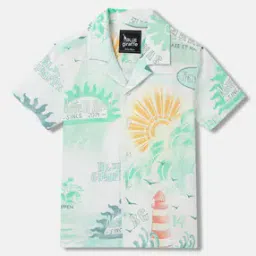 blue giraffe Boy Regular Fit Printed Shirt-picture-42