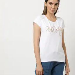 Typographic Print Round-Neck Top-picture-34