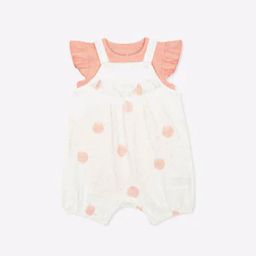Polka-Dot Print Dungarees with Top-30