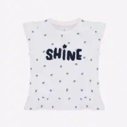 Printed Round-Neck T-shirt with Ruffles-image-18