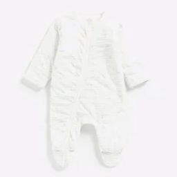 Striped Sleepsuit with Zipper Closure-image-4