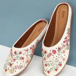 Embroidered Canvas Slip on Bellies-image-6