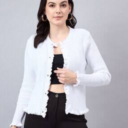 Women Striped Regular Fit Round-Neck Shrug-21