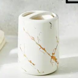 Textured Print Ceramic Tooth Brush Holder-11